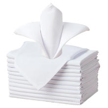 serviettes de mariage en gros en polyester blanc personnalisé serviette de serviette d&#39;hôtel